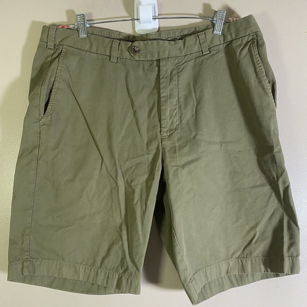 Brooks Brothers Men's Cotton Bermuda Shorts Green • Size 38 Casual Outdoor